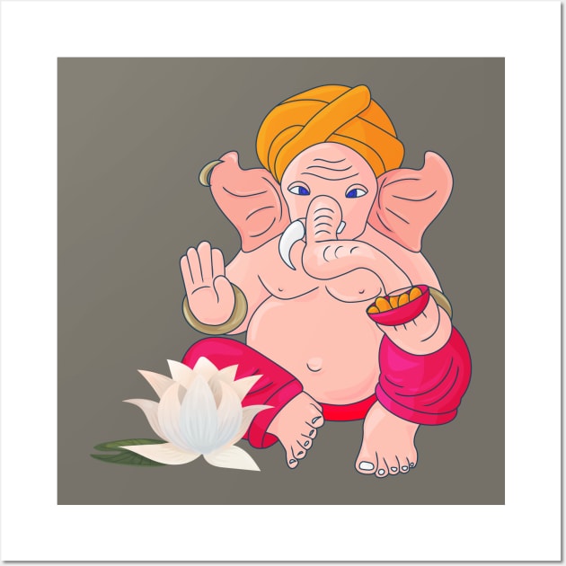 Lord Ganapati Ganesha Vinayaka Wall Art by tatadonets